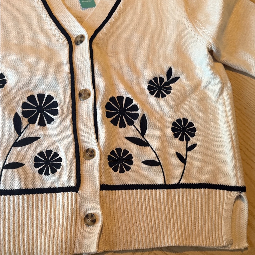 Maurices Cream and Black Floral Cardigan π§π»ββοΈ - Picture 7 of 15